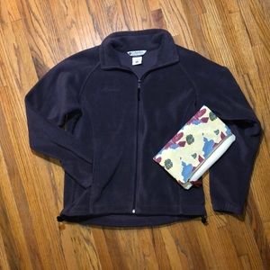 Columbia fleece jacket, purple, coat sweater warm